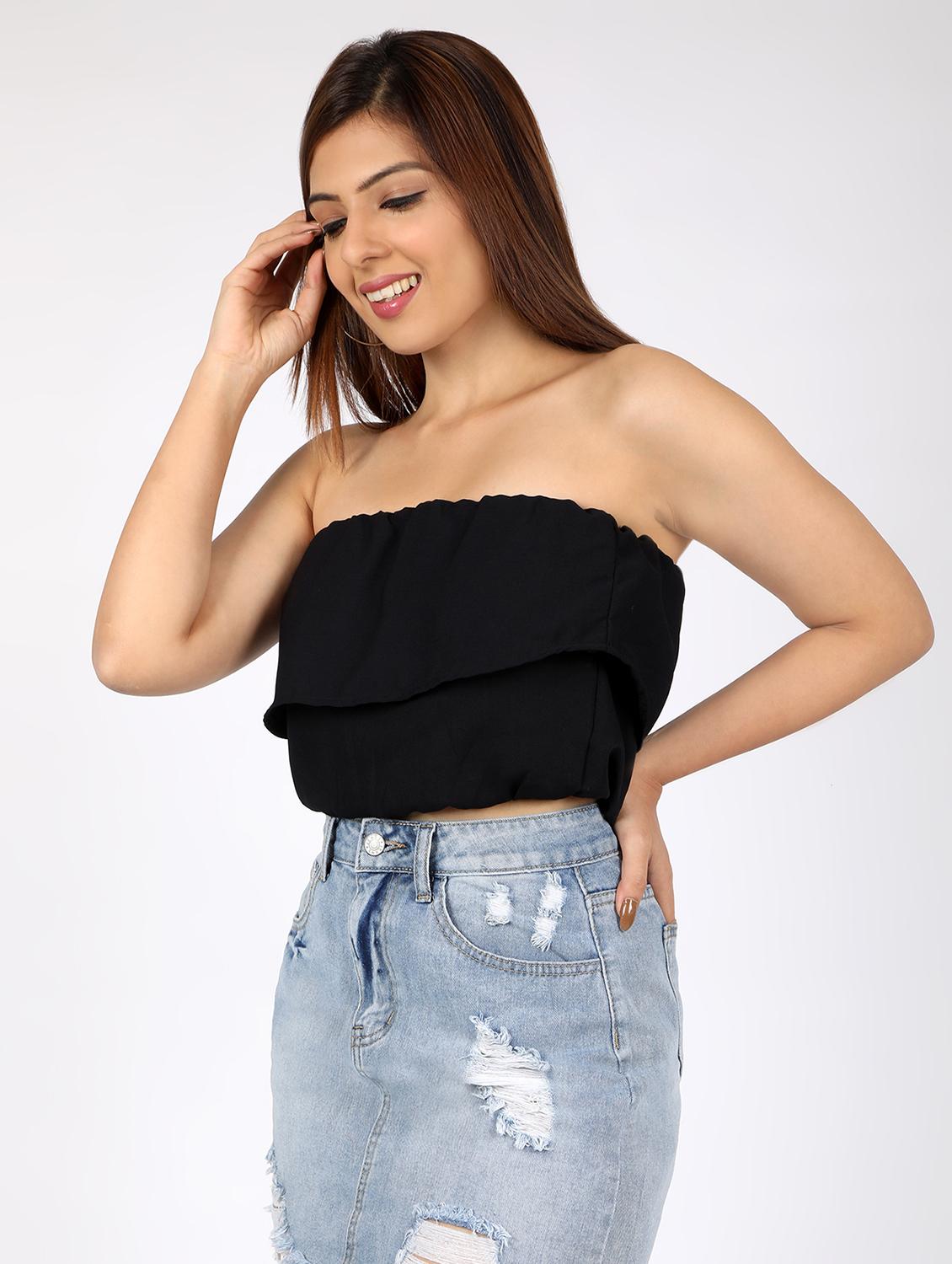 solid tube blouson top - 16812692 - Zoom Image - 2