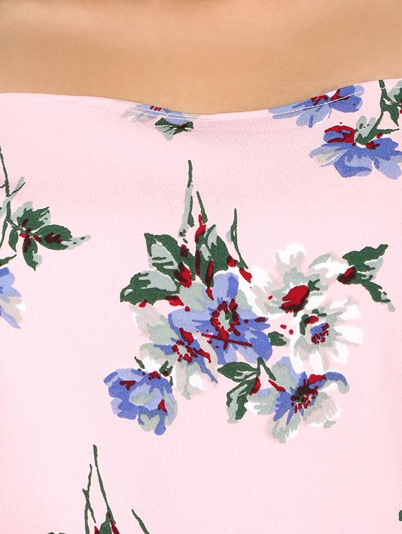 cold shoulder floral top - 16812704 - Zoom Image - 5