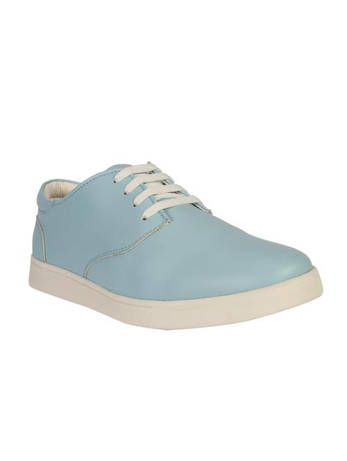 blue leather lace up sneakers - 16812915 - Very Small Image - 1