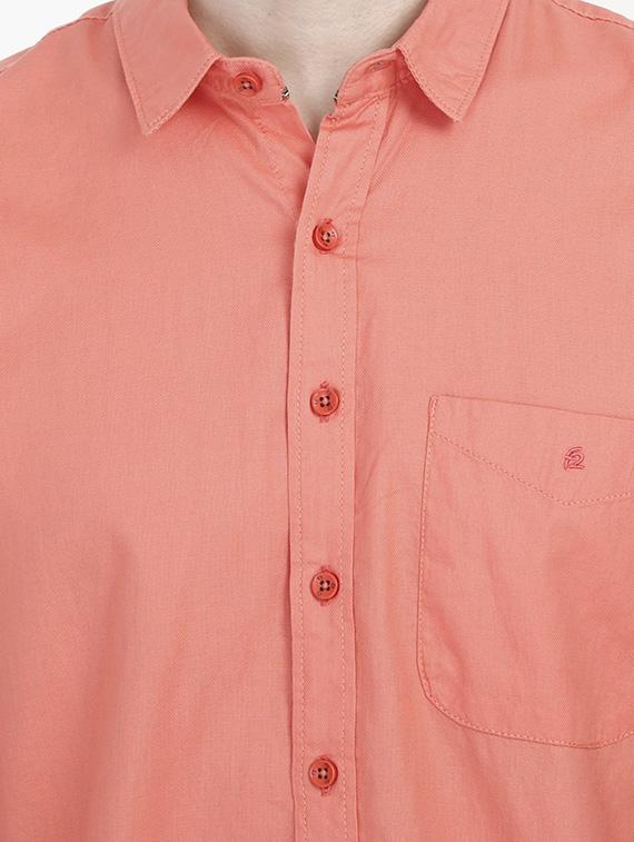 orange solid casual shirt - 16813044 - Zoom Image - 5