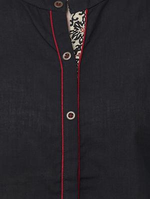 solid straight kurti - 16813318 - Standard Image - 4