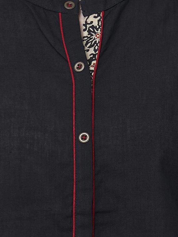 solid straight kurti - 16813318 - Zoom Image - 4