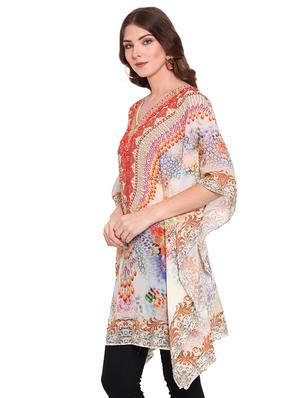 v-neck printed coverup - 16813671 - Standard Image - 2