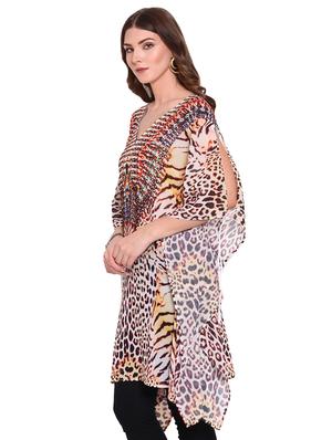v-neck printed coverup - 16813676 - Standard Image - 2