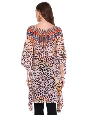 v-neck printed coverup - 16813676 - Standard Image - 3