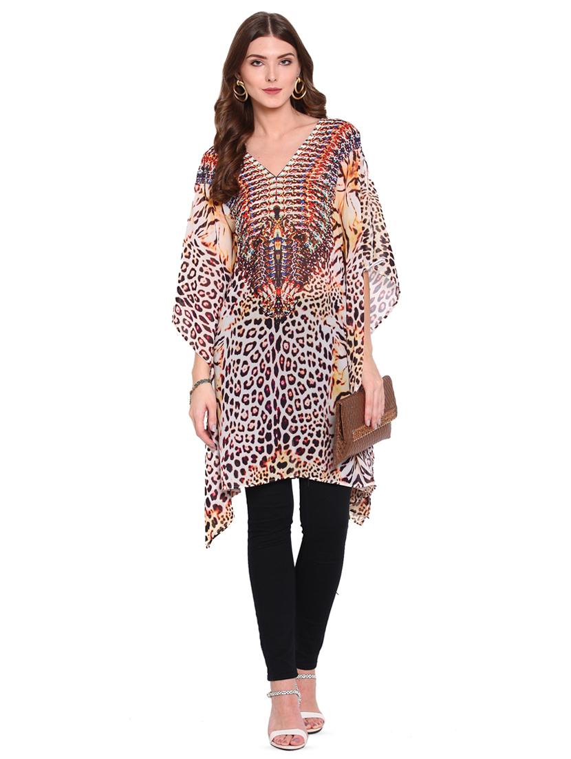 v-neck printed coverup - 16813676 - Zoom Image - 4