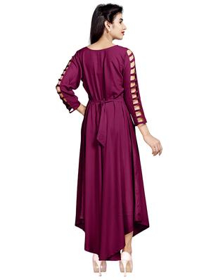 solid flared ethnic dress - 16813980 - Standard Image - 3