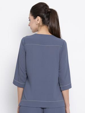 key hole neck embellished top - 16814855 - Standard Image - 3