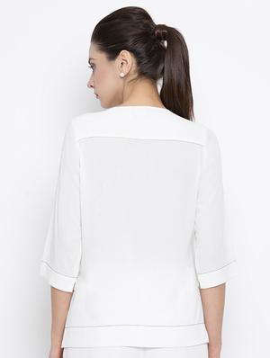 pearl embellished solid top - 16814856 - Standard Image - 3