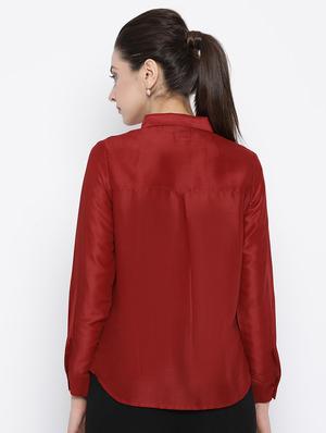 embroidered detail solid shirt - 16814857 - Standard Image - 3