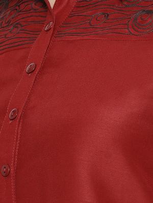 embroidered detail solid shirt - 16814857 - Standard Image - 5