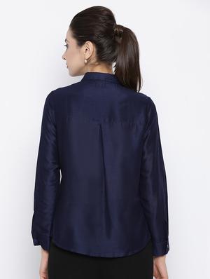 embroidered detail solid shirt - 16814858 - Standard Image - 3
