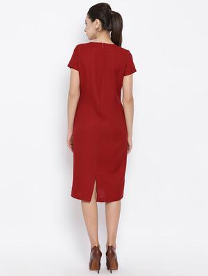 front pockets formal sheath dress - 16814882 - Standard Image - 3