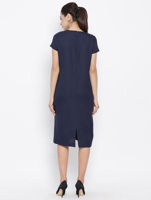 front pockets formal sheath dress - 16814883 - Standard Image - 3