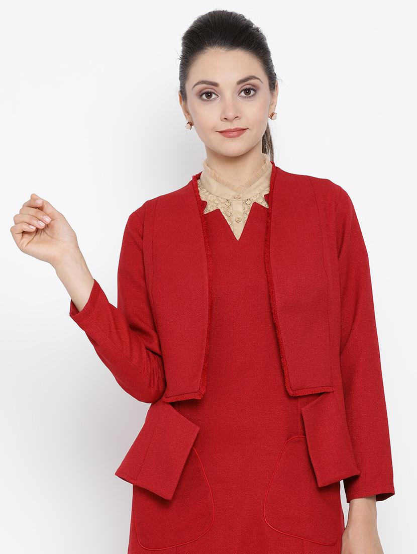 frayed edge peplum blazer - 16814885 - Zoom Image - 1