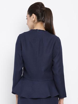 frayed edge peplum blazer - 16814886 - Standard Image - 3