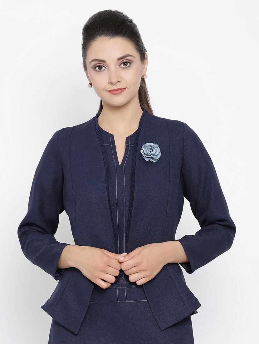frayed edge peplum blazer - 16814886 - Zoom Image - 1