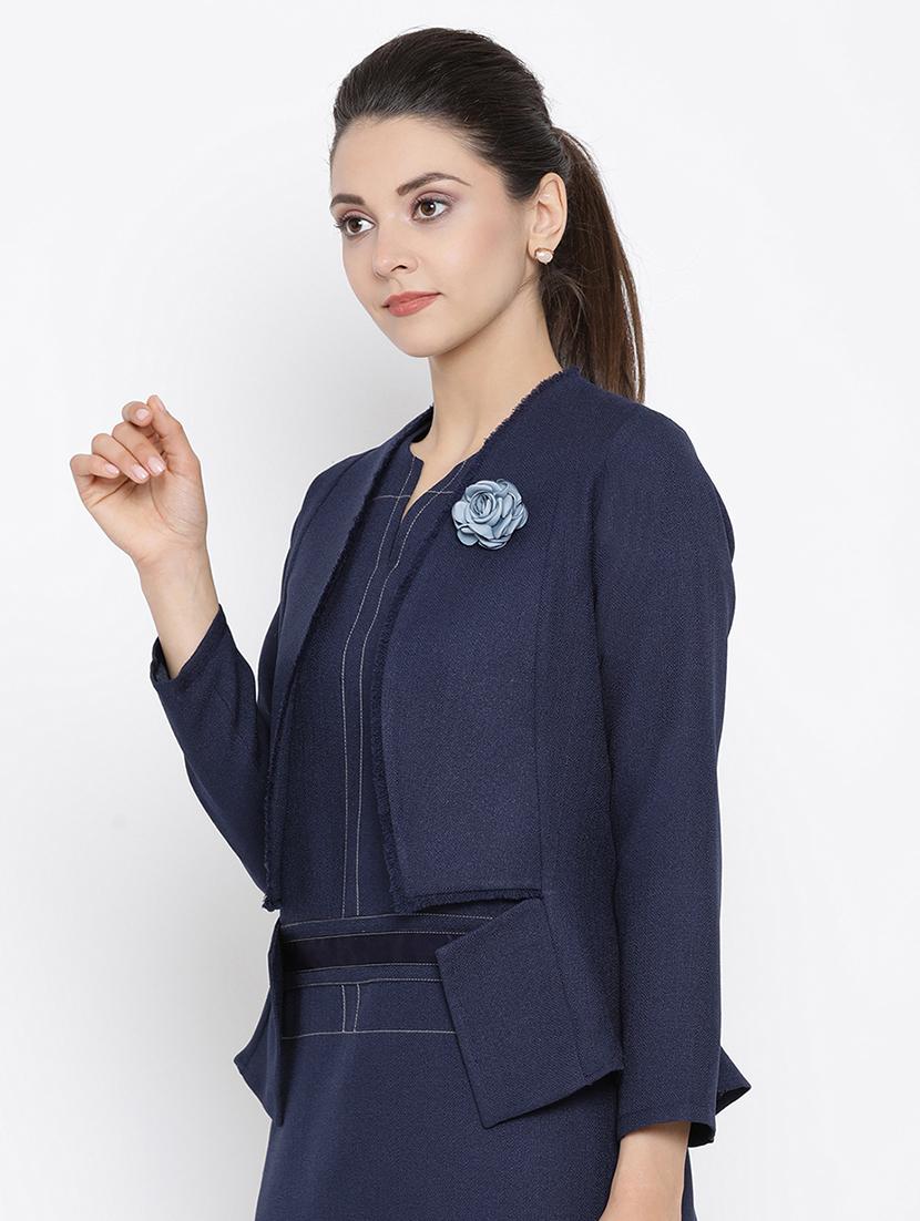 frayed edge peplum blazer - 16814886 - Zoom Image - 2