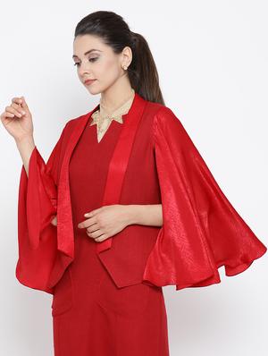 exaggerated bell sleeves blazer - 16814888 - Standard Image - 2