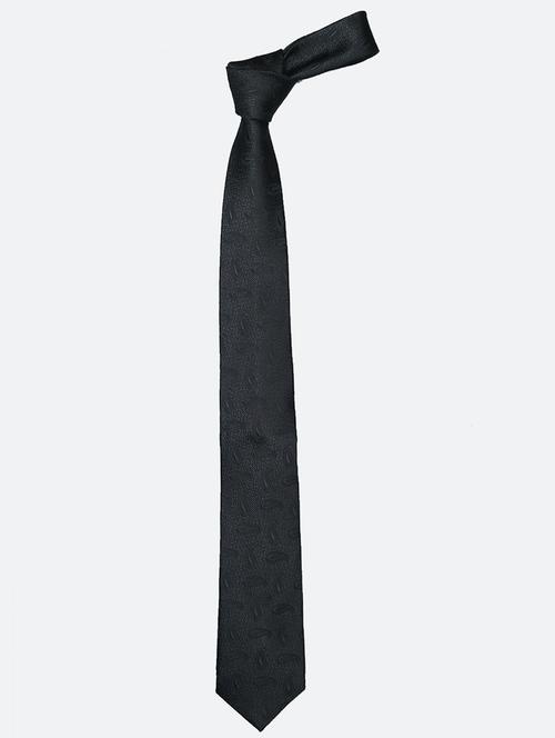 black micro fiber tie - 16815507 - Standard Image - 1