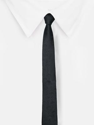 black micro fiber tie - 16815507 - Standard Image - 2
