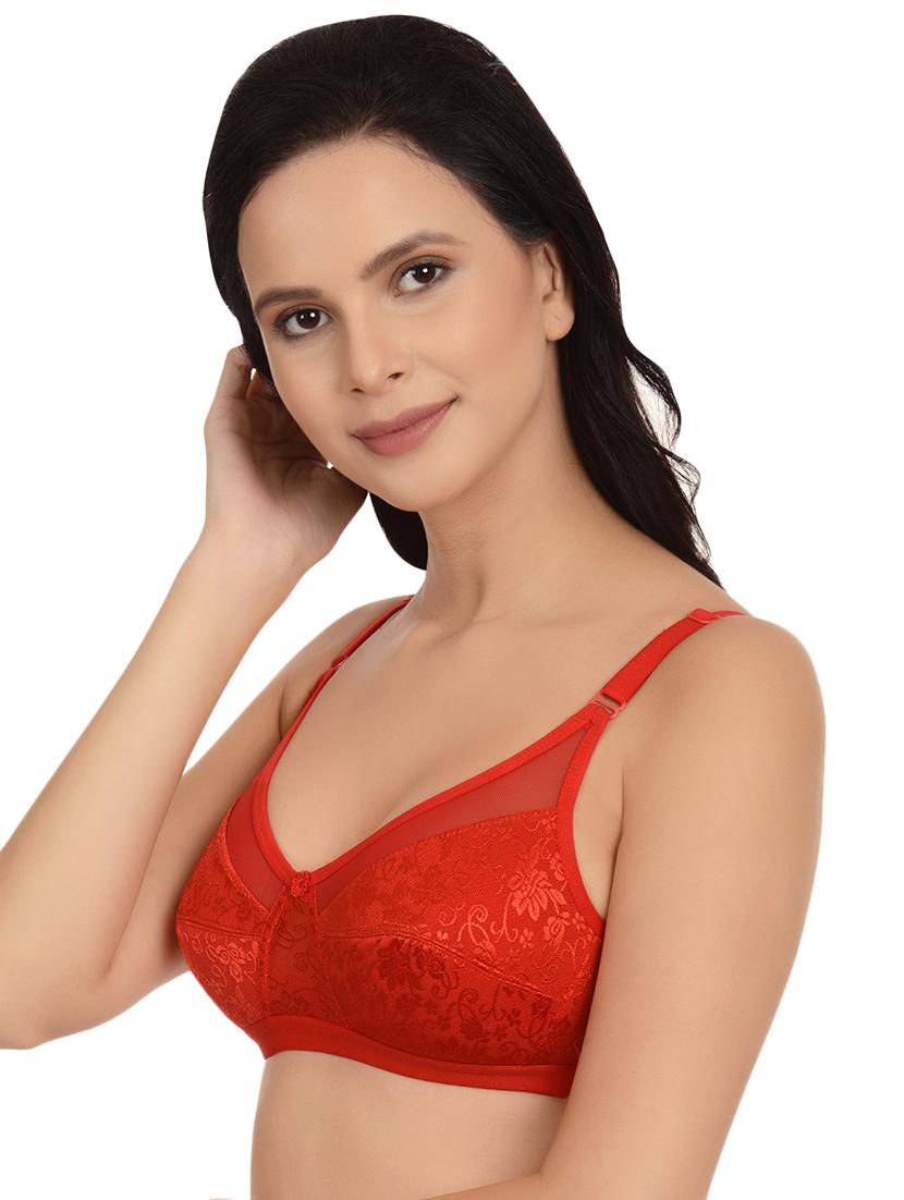 floral patch sheer panel bra - 16815656 - Zoom Image - 2