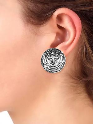 silver metal studs earring - 16815783 - Standard Image - 3