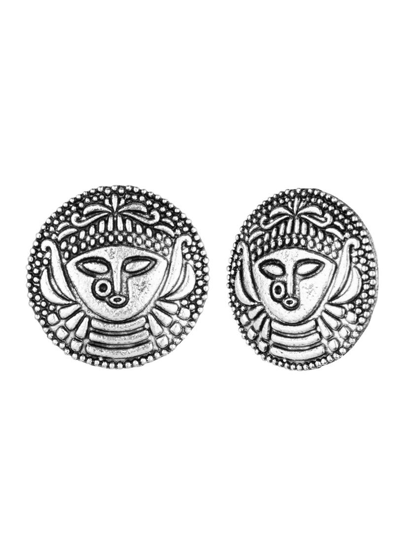 silver metal studs earring - 16815783 - Zoom Image - 2