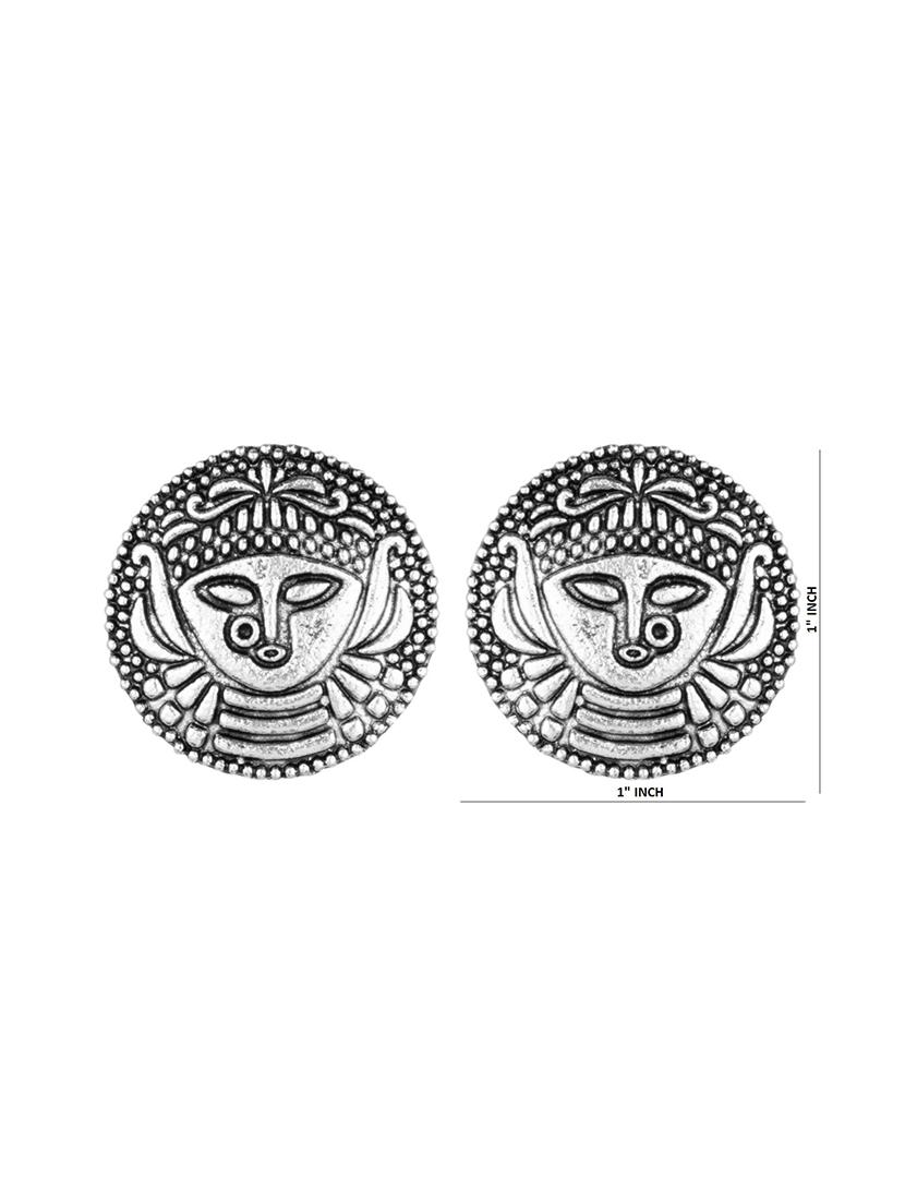 silver metal studs earring - 16815783 - Zoom Image - 4