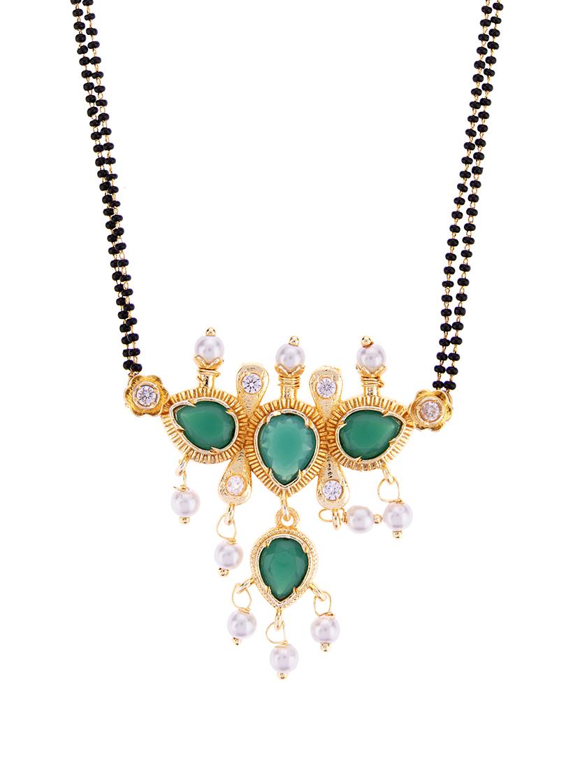 green metal mangalsutra - 16815789 - Zoom Image - 2