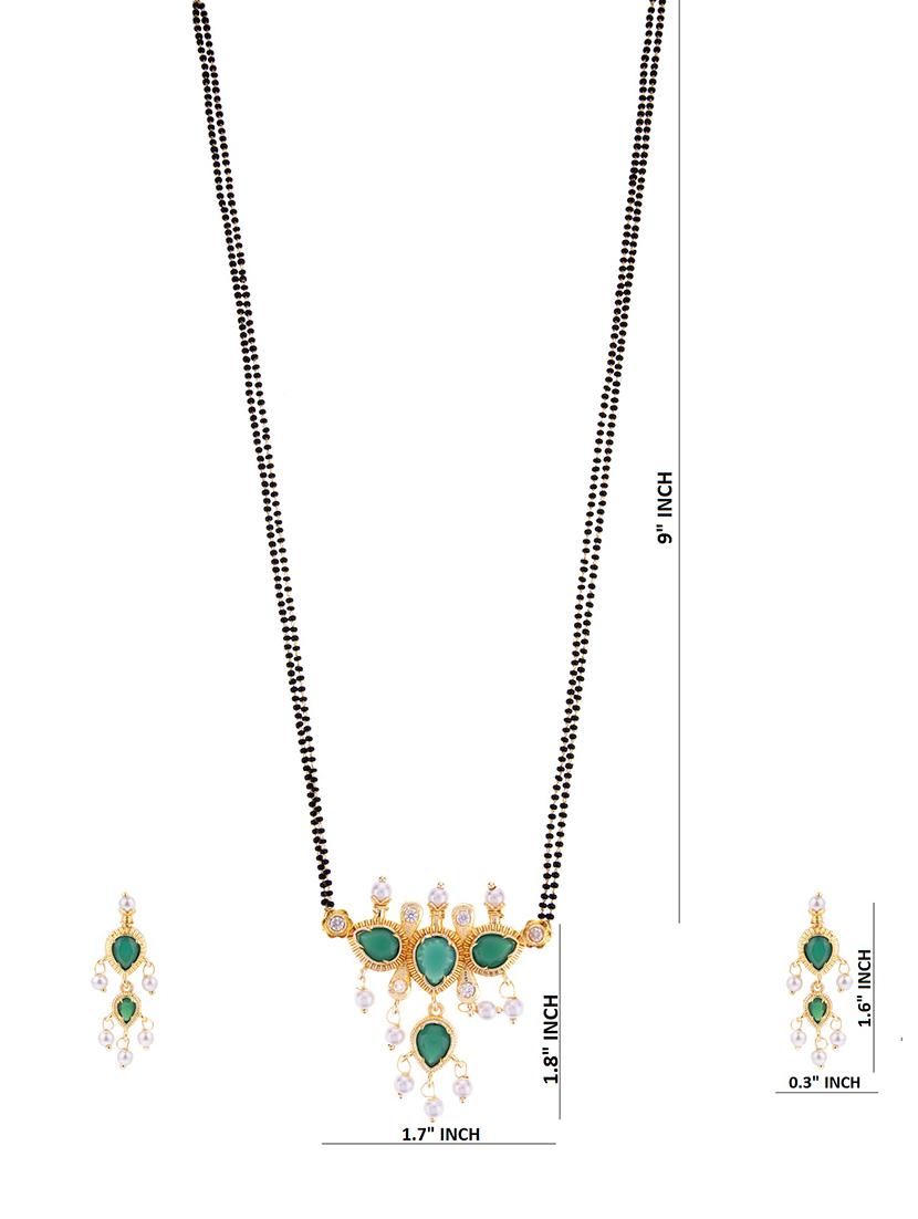 green metal mangalsutra - 16815789 - Zoom Image - 4