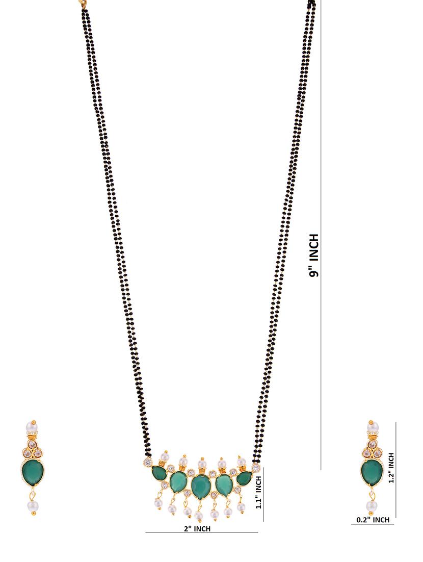 green metal mangalsutra - 16815792 - Zoom Image - 4