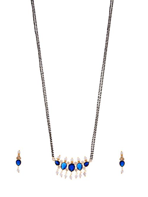 blue metal mangalsutra - 16815794 - Standard Image - 1