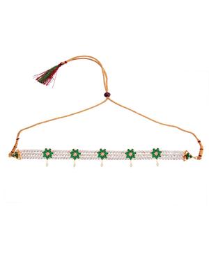 green metal necklaces and earring - 16815811 - Standard Image - 2