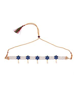 blue metal necklaces and earring - 16815816 - Standard Image - 2