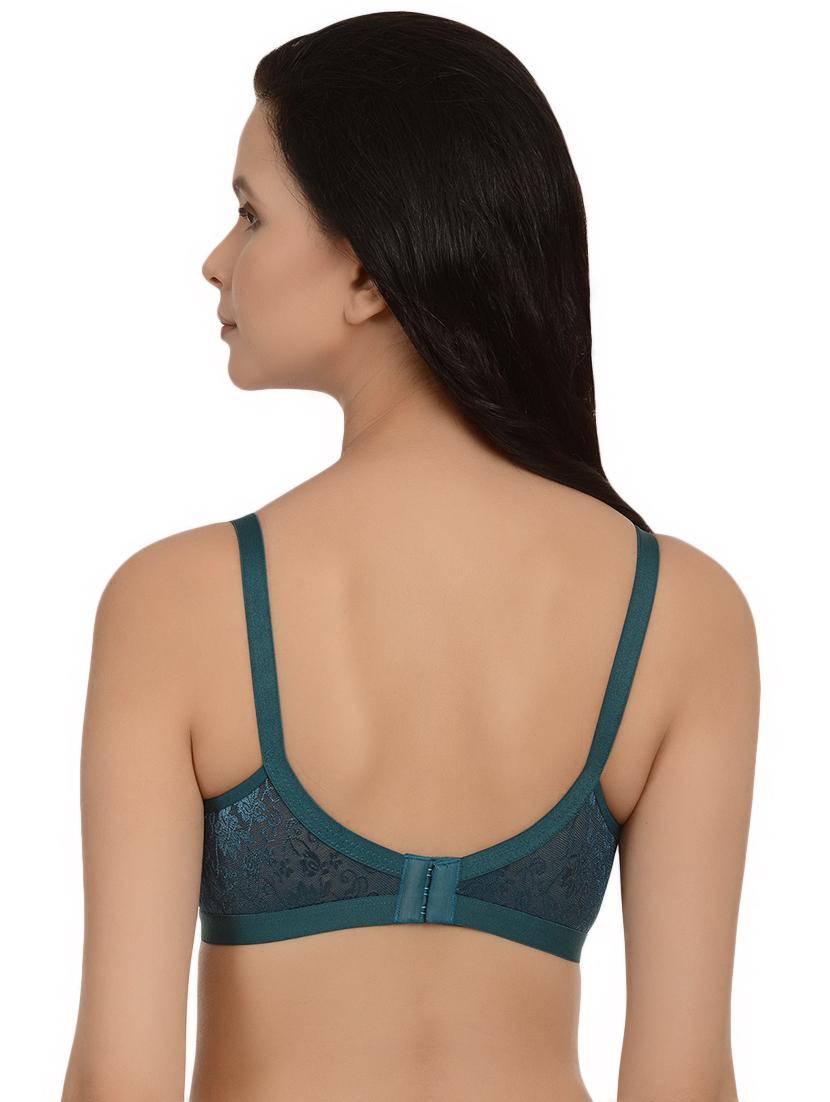 floral patch sheer panel bra - 16815831 - Zoom Image - 3