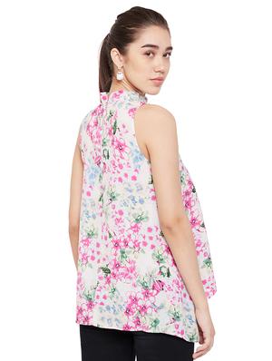 mock neck floral top - 16815844 - Standard Image - 3