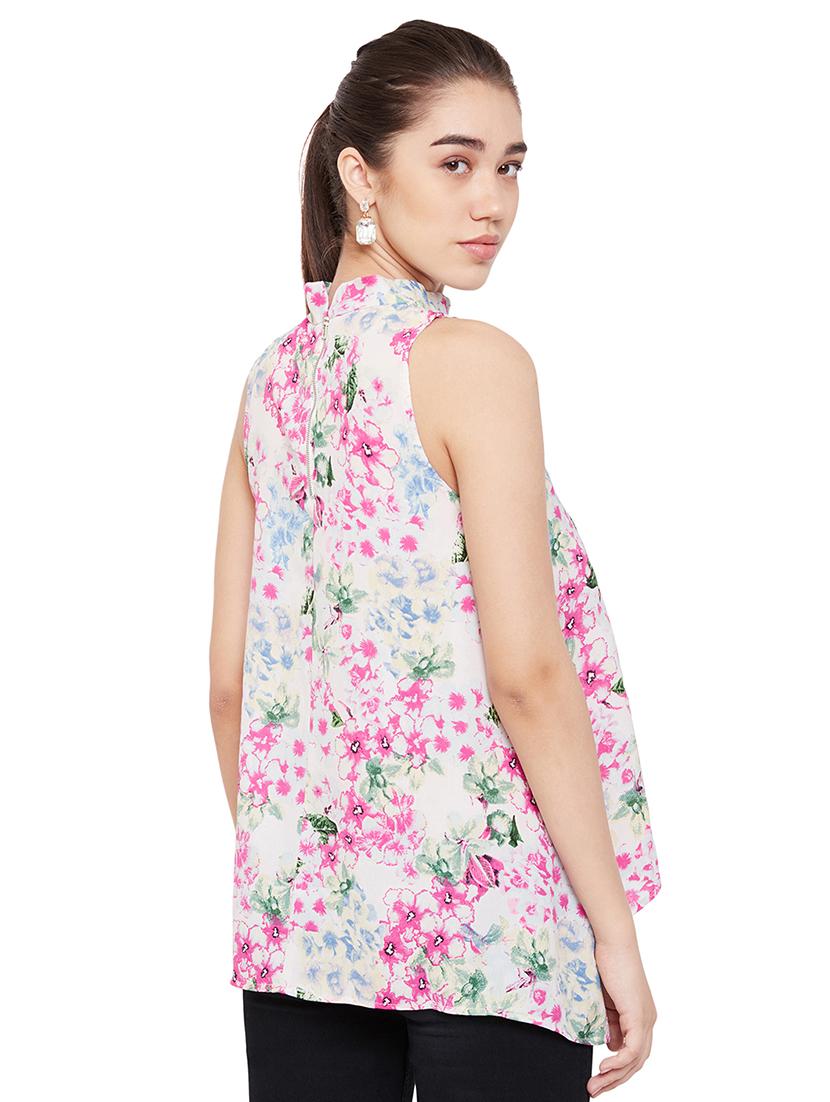 mock neck floral top - 16815844 - Zoom Image - 3