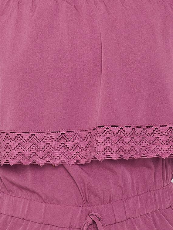 drawstring waist off shoulder romper - 16816025 - Zoom Image - 5