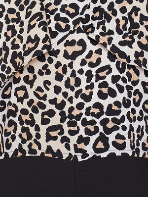 cold shoulder animal print jumpsuit - 16816027 - Standard Image - 4