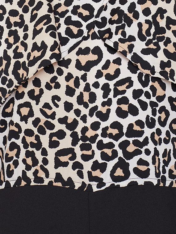 cold shoulder animal print jumpsuit - 16816027 - Zoom Image - 4