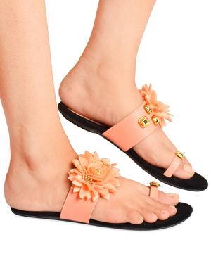 nude one toe sandals - 16816035 - Standard Image - 3