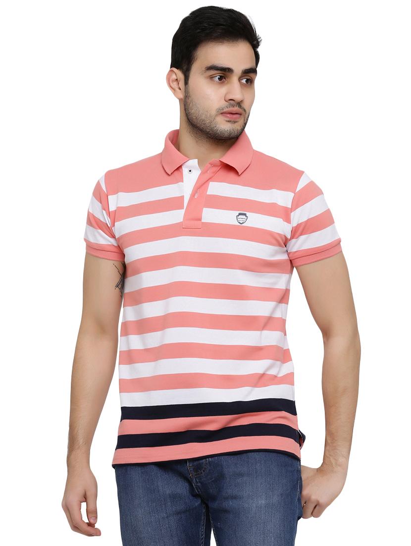 pink striped polo t-shirt - 16816184 - Zoom Image - 2