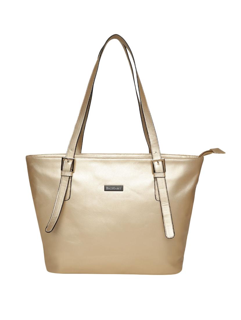 gold leatherette regular handbag - 16816362 - Zoom Image - 1