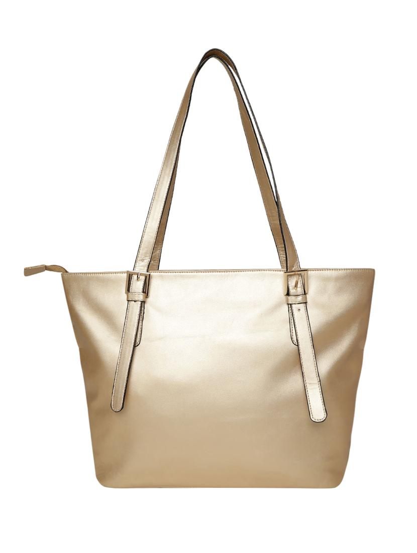 gold leatherette regular handbag - 16816362 - Zoom Image - 2