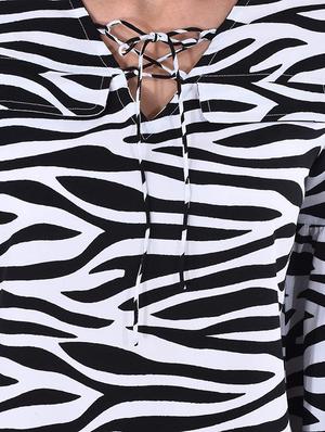 tie up neck animal top - 16816425 - Standard Image - 5