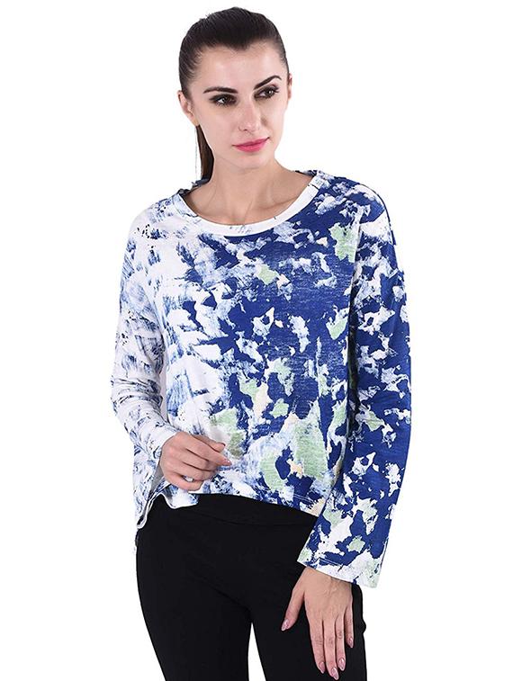 sponge strokes round neck tee - 16816436 - Zoom Image - 1
