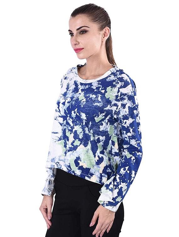 sponge strokes round neck tee - 16816436 - Zoom Image - 2