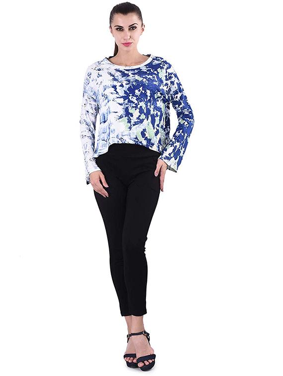 sponge strokes round neck tee - 16816436 - Zoom Image - 4