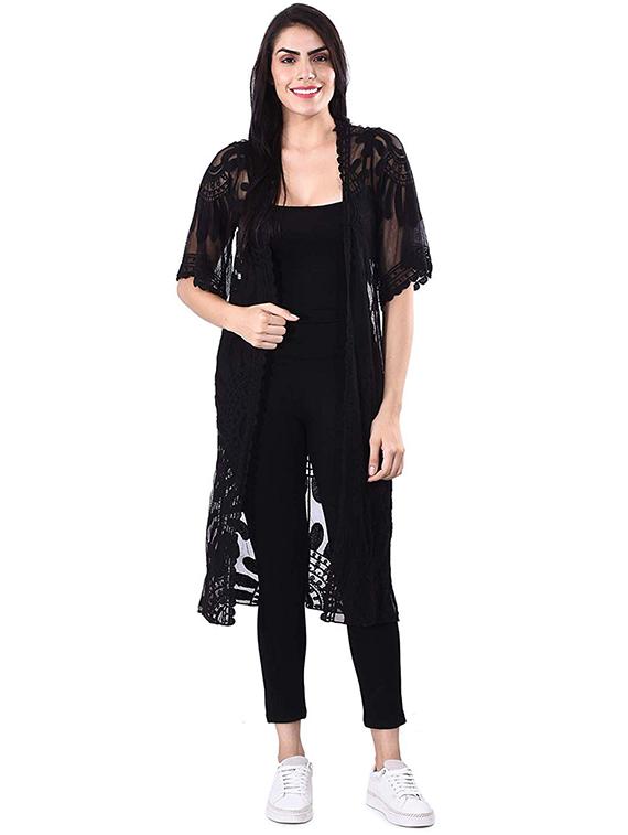 embroidered regular shrug - 16816450 - Zoom Image - 1